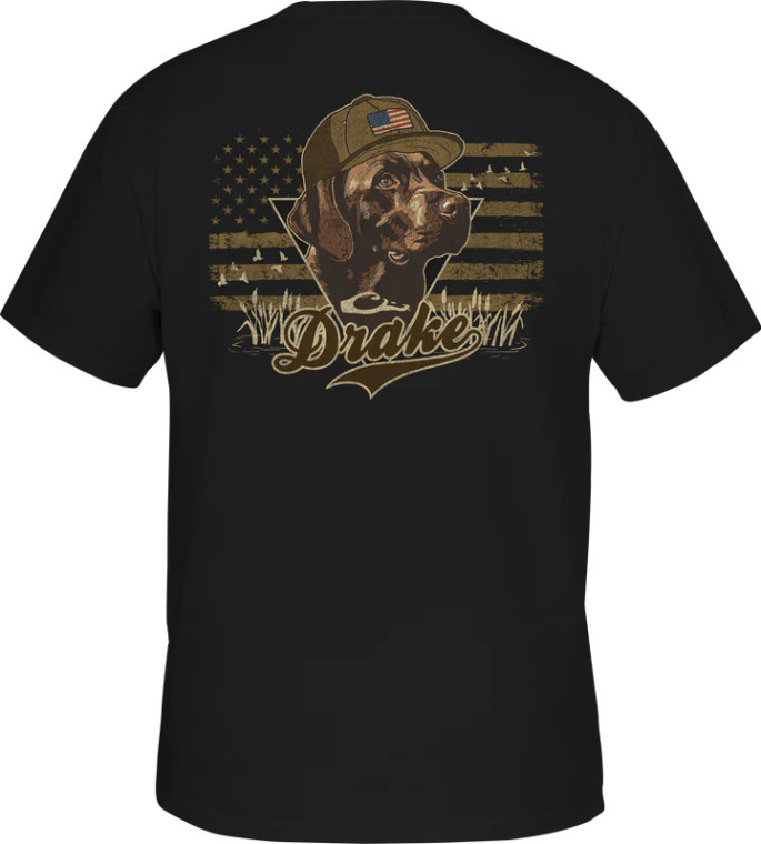 Americana Black Out Lab Short Sleeve Tee by Drake Waterfowl