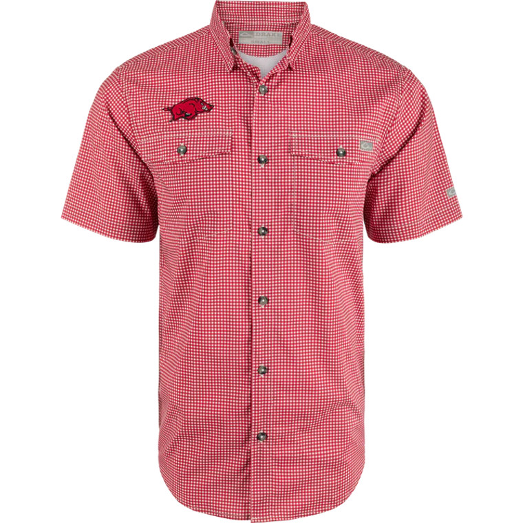Frat Gingham Short Sleeve Shirt by Drake Waterfowl