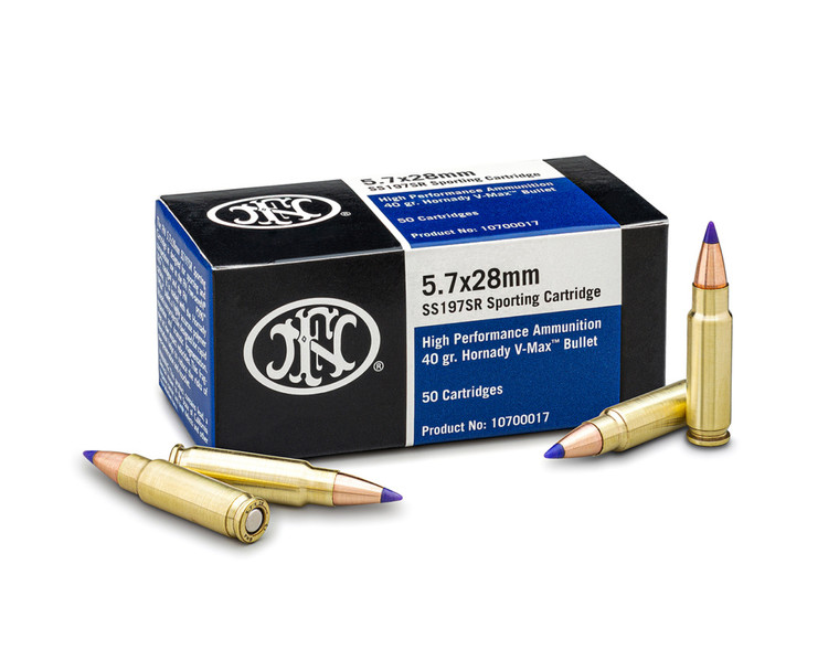 FN Sporting Cartridge 5.7X28 40gr Hornady VMAX Rifle Ammunition