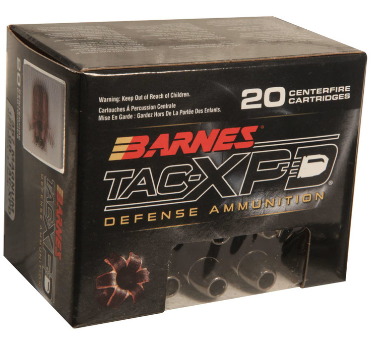 Barnes TAC-XPD Defense 1,200 fps 357 Magnum 125 Grain Hollow Point Handgun Ammunition