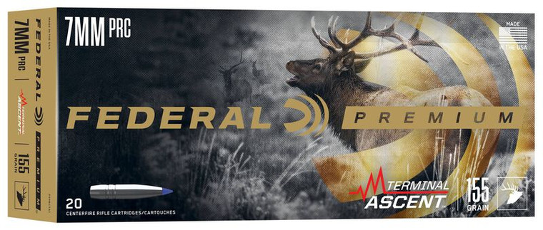 Terminal Ascent 7mm PRC 155 Grain, by Federal Premium, Rifle Ammunition - Box