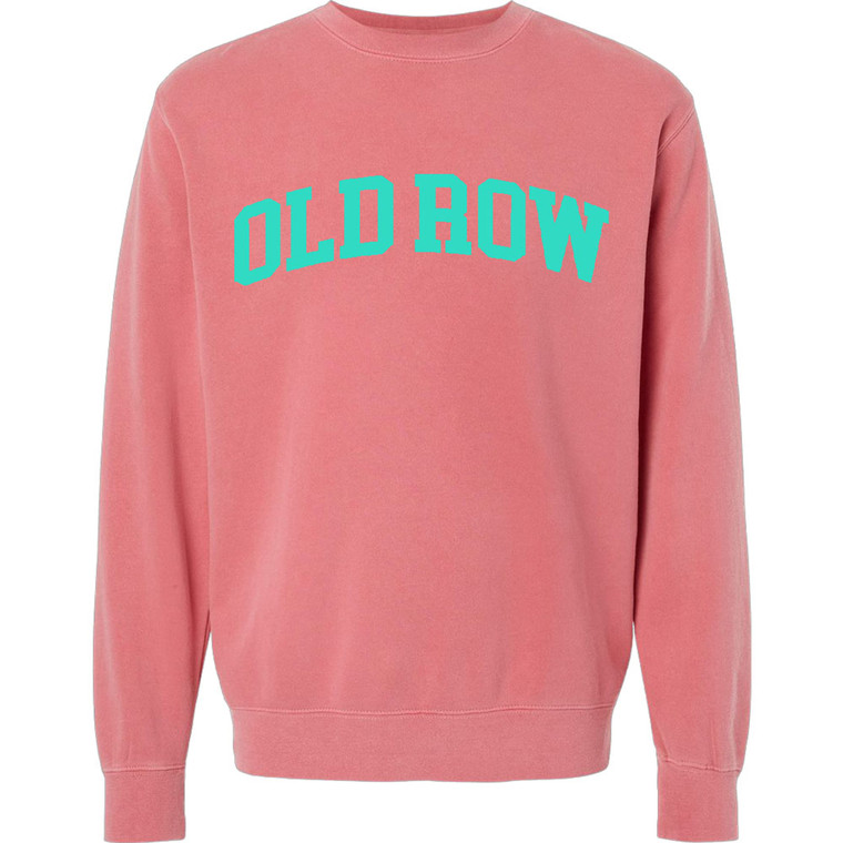 Men's Pigment Dyed Crewneck Sweatshirt in Pink by Old Row