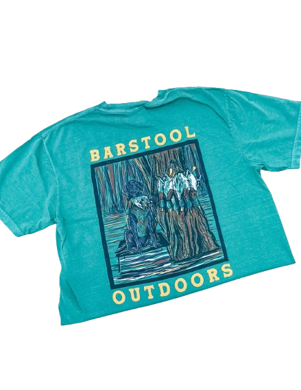 Barstool Sports BSO Duck Hunt Lab Pocket Short Sleeve Tee Shirt by Old Row
