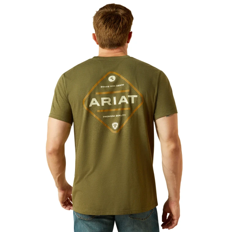 Men's Roped Diamond Short Sleeve Graphic Tee Shirt by Ariat