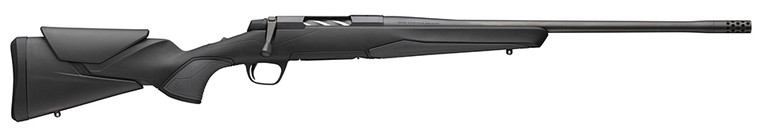 Browning X-Bolt 2 Micro 243 Win Bolt Action Rifle with 20-inch sporter contour barrel, matte black Vari-Tech stock, suppressor-ready muzzle, and non-reflective blued finish, ideal for big game, varmint hunting, and youth shooters.