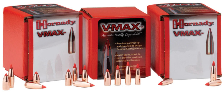 224 Caliber 55 Grain V-Max Reloading Bullets by Hornady