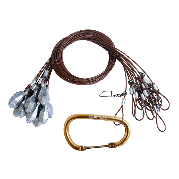 12 Pack 4 ft. 4 oz. Teardrop Texas Rig in Brown by Heyday