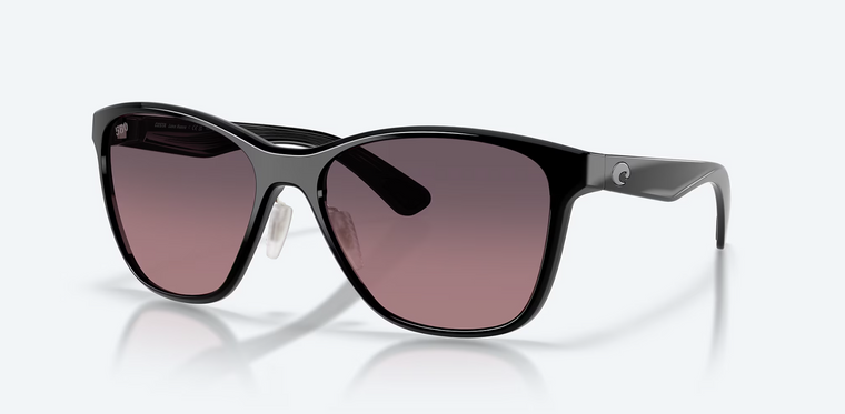 Luna Nueva Black Sunglasses with 580g Rose Gradient Polarized Glass by Costa Del Mar