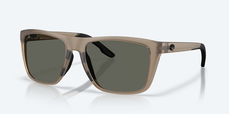 Mainsail XL Matte Brown Smoke Sunglasses with 580G Gray Polarized Glass lenses by Costa Del Mar