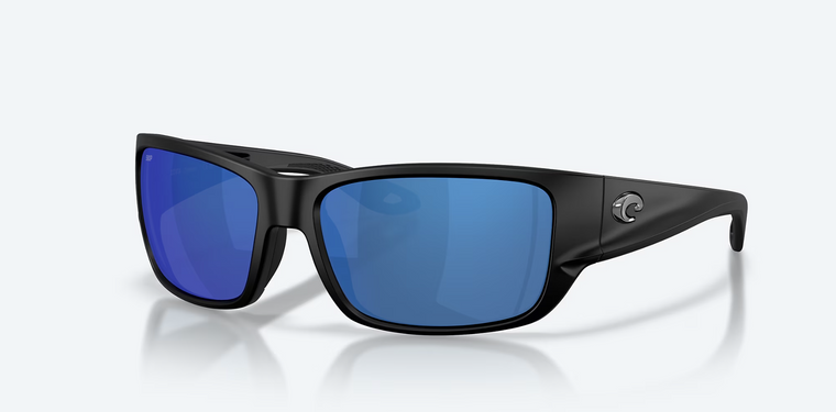 Schoolie Matte Black Sunglasses with 580P Blue Mirror Polarized Polycarbonate lenses by Costa Del Mar Schoolie Matte Black Sunglasses with 580P Blue Mirror Polarized Polycarbonate lenses by Costa Del Mar