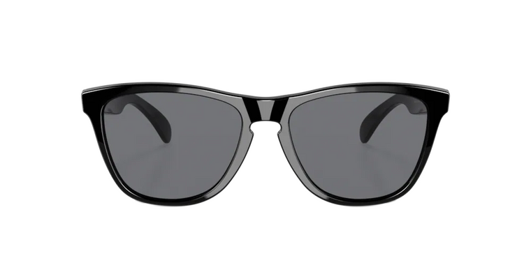 Black Ink Polished Framed Frogskins With Grey Lenses by Oakley