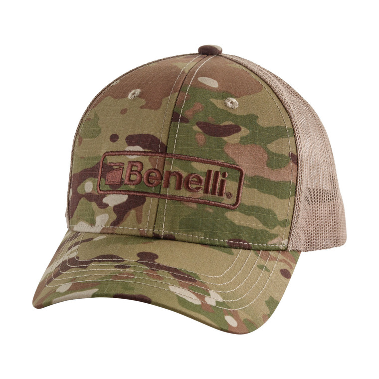 Adult Green Original Multicam Logo Mesh Snapback Hat by Benelli