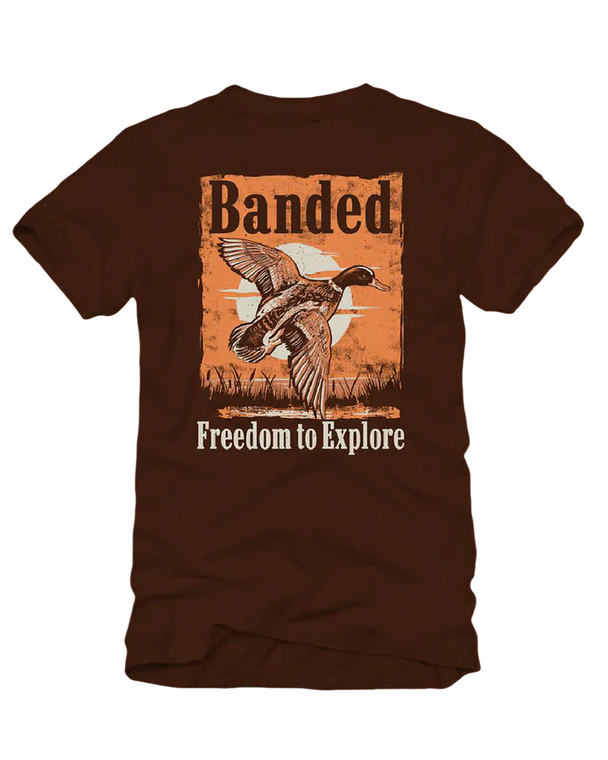 Men's Flying Mallard Short Sleeve Graphic Tee Shirt by Banded