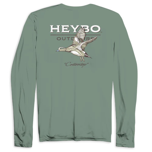 Men's Cottontop Duck Long Sleeve Graphic Tee Shirt by Heybo