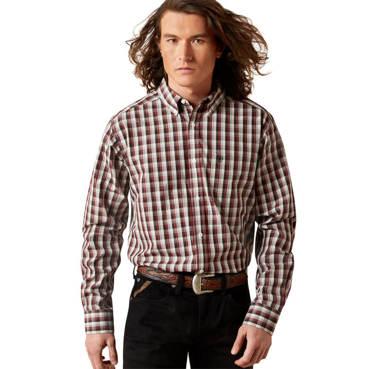Men's Wrinkle Free Atlas Fitted Long Sleeve Button Down Western Shirt by Ariat