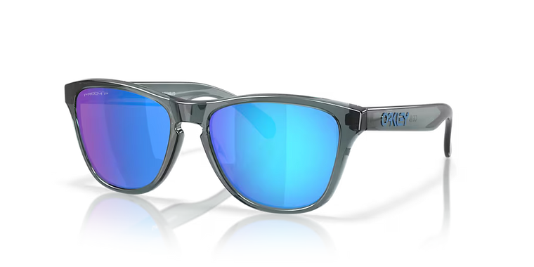 Frogskins S Sunglasses with Crystal Black Frames and Prism Blue Polarized Lenses by Oakley