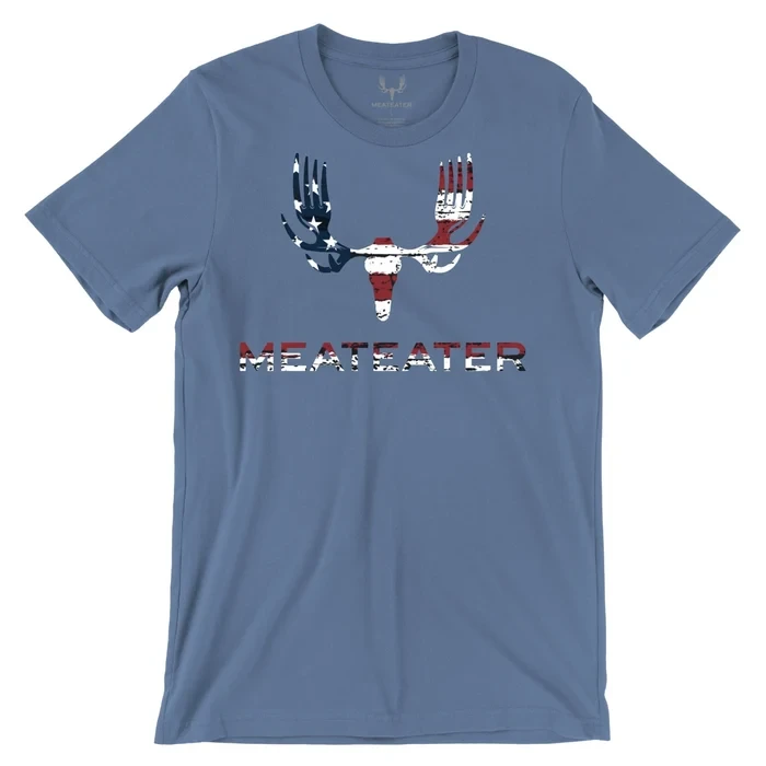Men's Flag Fill Logo Short Sleeve Graphic Tee Shirt by MeatEater
