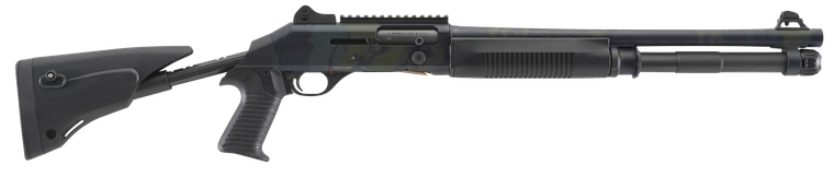 Benelli Ext M4 Tactical 12 Gauge Semi Auto Shotgun with 7 Round Capactiy 3 Inch Chamber 18.5 Inch Barrel in Black Synthetic Stock