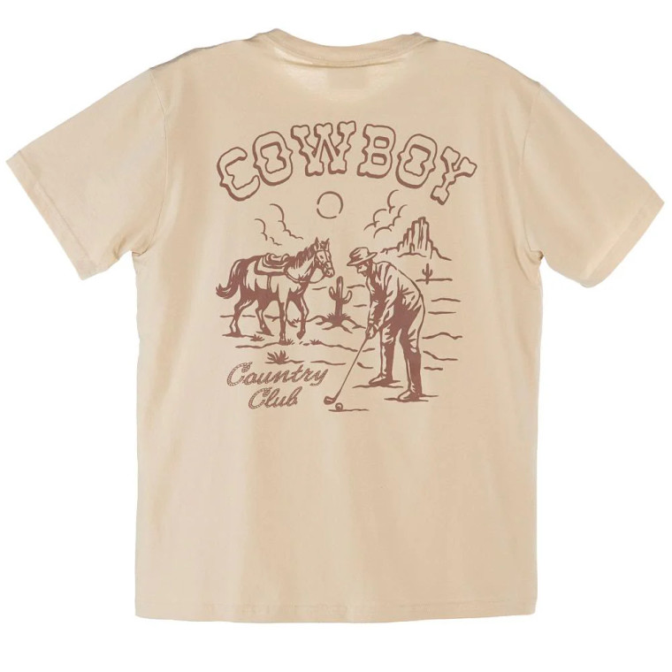 Men's Horse & Sun Graphic Short Sleeve Tee Shirt by Cowboy Country Club