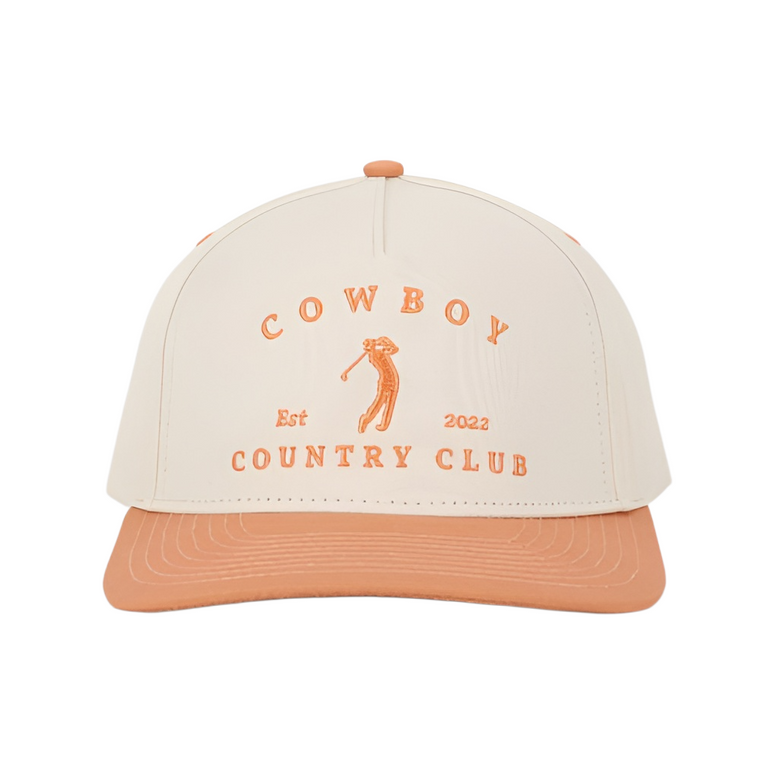 Adult Orange Two Tone Golfer Snapback Hat by Cowboy Country Club