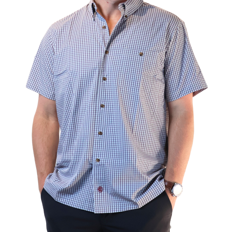 Men's Western Short Sleeve Button Down Short Sleeve Shirt by Cowboy Country Club