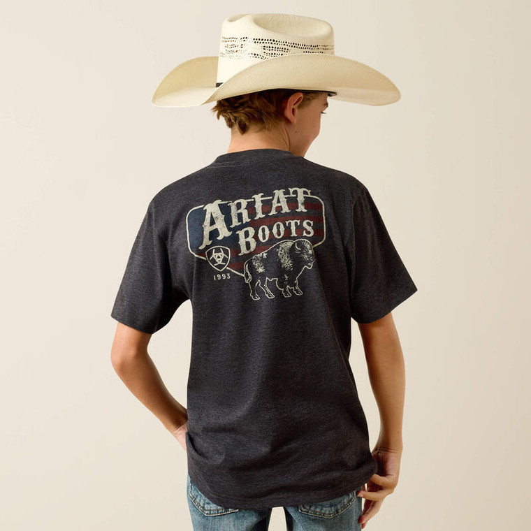 Youth American Bison short sleeve shirt by Ariat