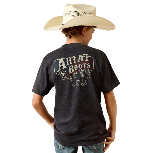 Youth American Bison Short Sleeve Tee Graphic Shirt by Ariat