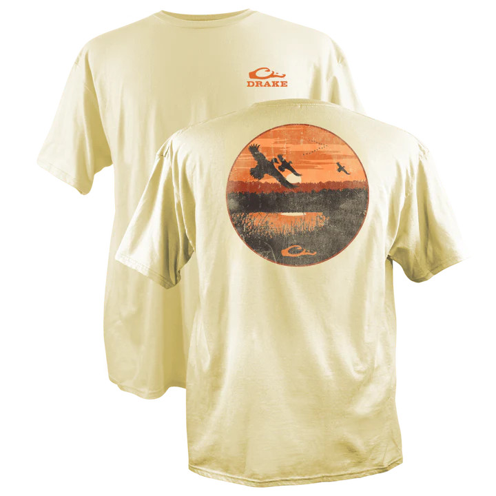 Marsh Scenic Cotton Short Sleeve Tee Shirt by Drake
