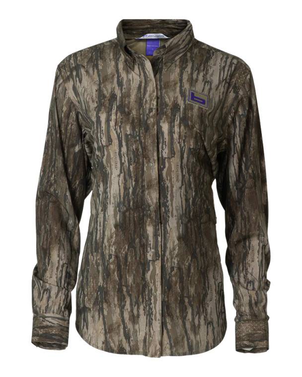 Women's Badlander Lightweight Long Sleeve Button Up Shirt by Banded