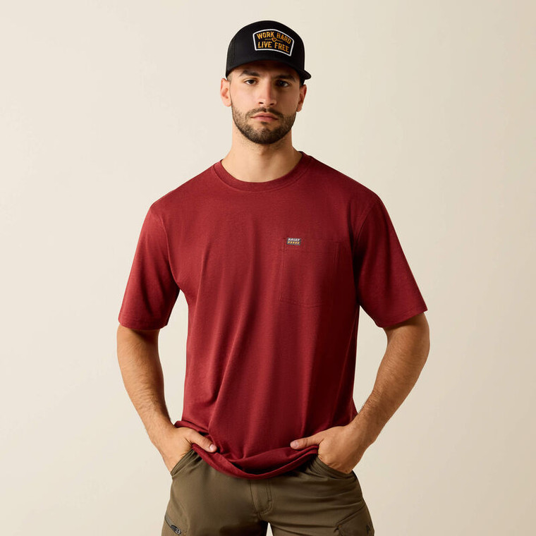 Rebar Cotton Strong Standard Short Sleeve Pocket Tee Shirt by Ariat
