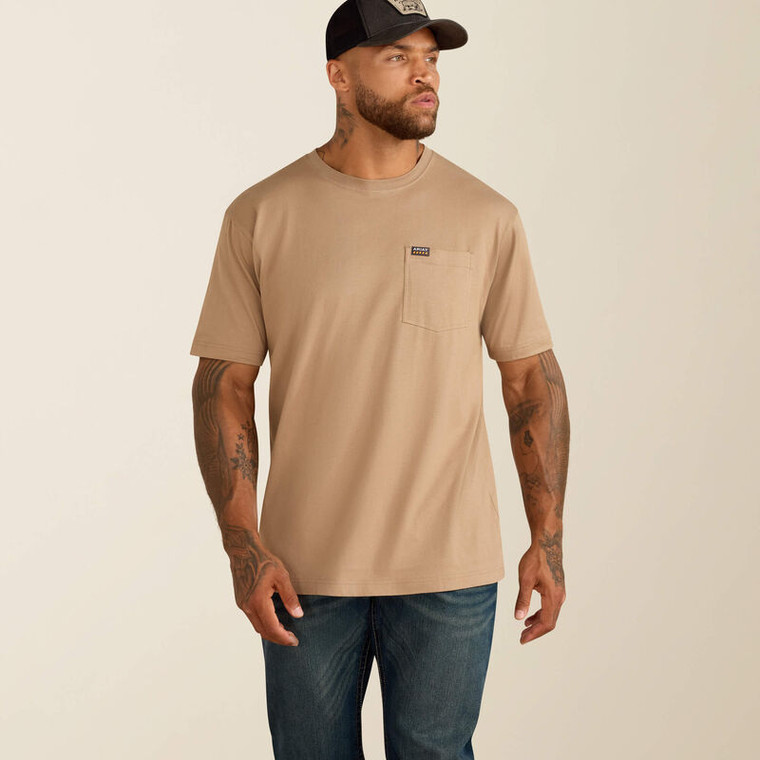 Rebar Cotton Strong Standard Short Sleeve Pocket Tee Shirt by Ariat