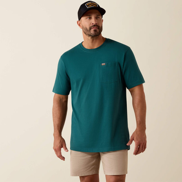 Rebar Cotton Strong Short Sleeve Pocket Tee Shirt by Ariat