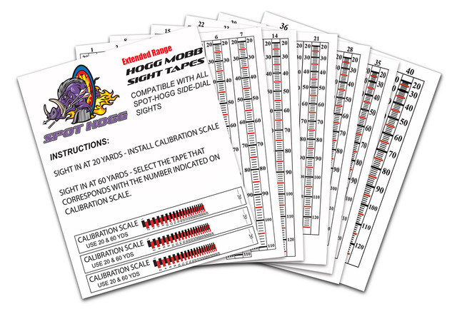 Red Extended Range Sight Tapes by Spot Hogg