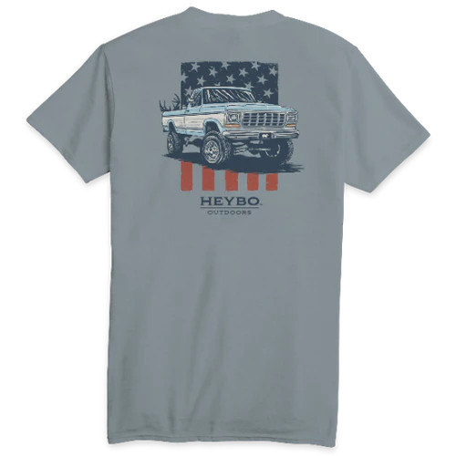 Youth Square Body Ford Truck Short Sleeve Graphic Tee Shirt by Heybo