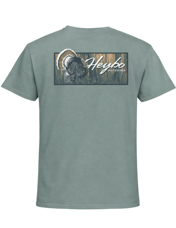 Men's Turkey Strutting Short Sleeve Graphic Tee Shirt by Heybo