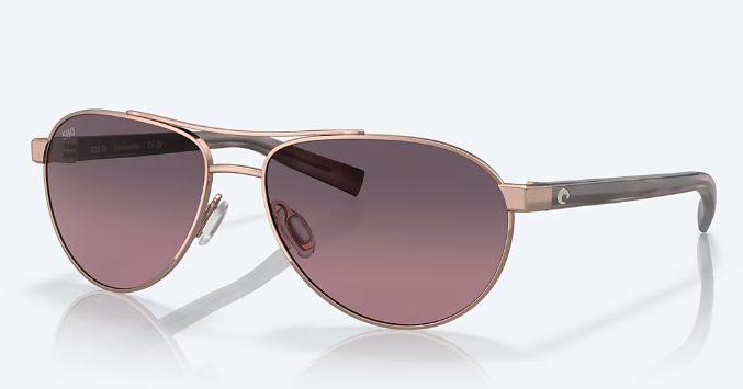 Fernandina Sunglasses with Rose Gold Frames and 580P Rose Lenses by Costa Del Mar