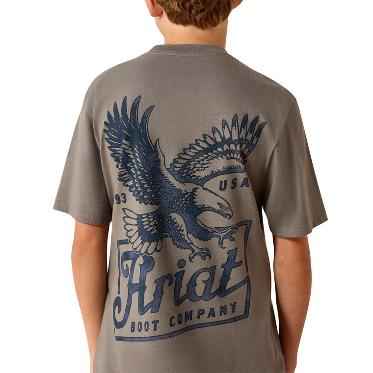 Youth Gray Patriot Short Sleeve Tee Shirt by Ariat