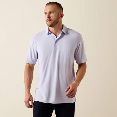 Charger 2.0 Classic Fit Short Sleeve Polo Shirt in Purple Heather in Ariat