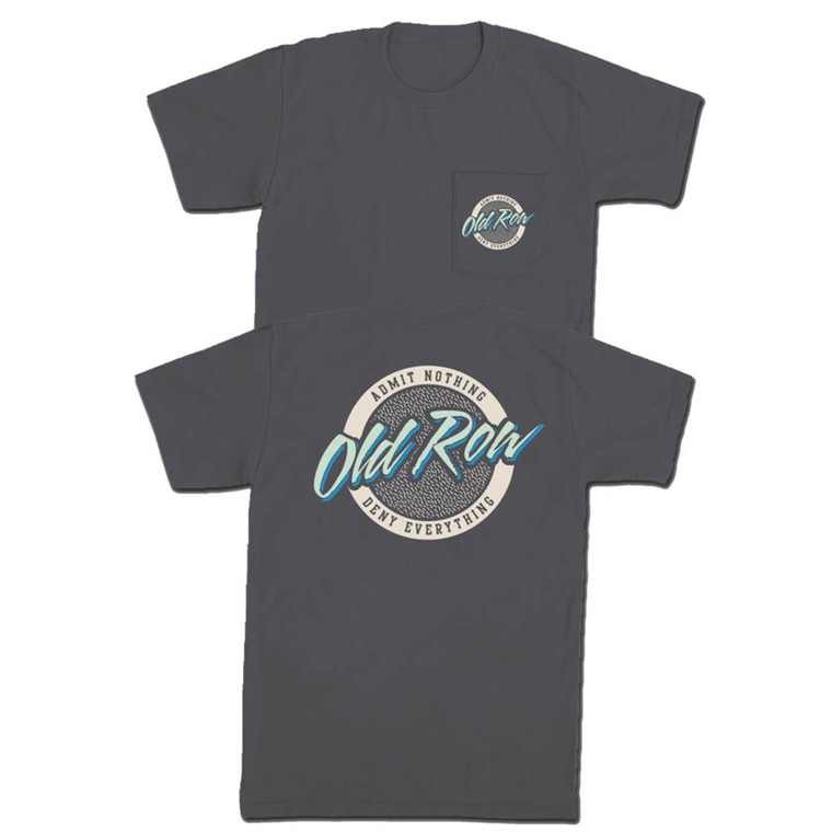 Men's Circle Logo Short Sleeve Pocket Graphic Tee Shirt by Old Row