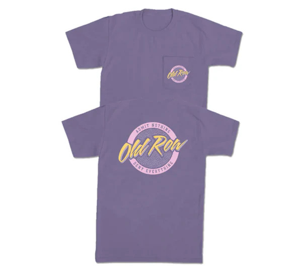 Circle Logo Pocket Tee in Grape by Old Row