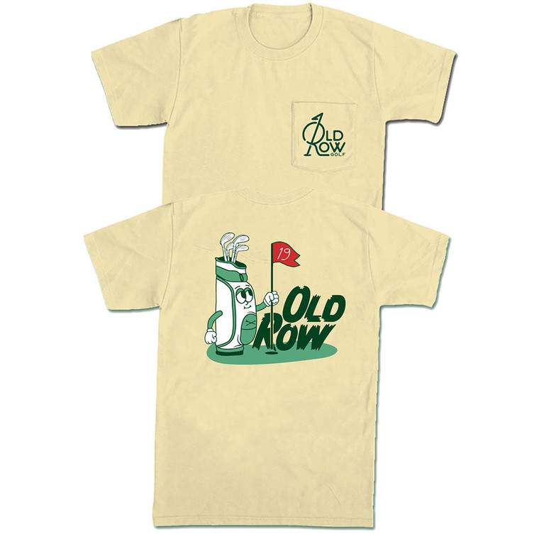 19th Hole Golf Bag Pocket Short Sleeve Tee Shirt by Old Row