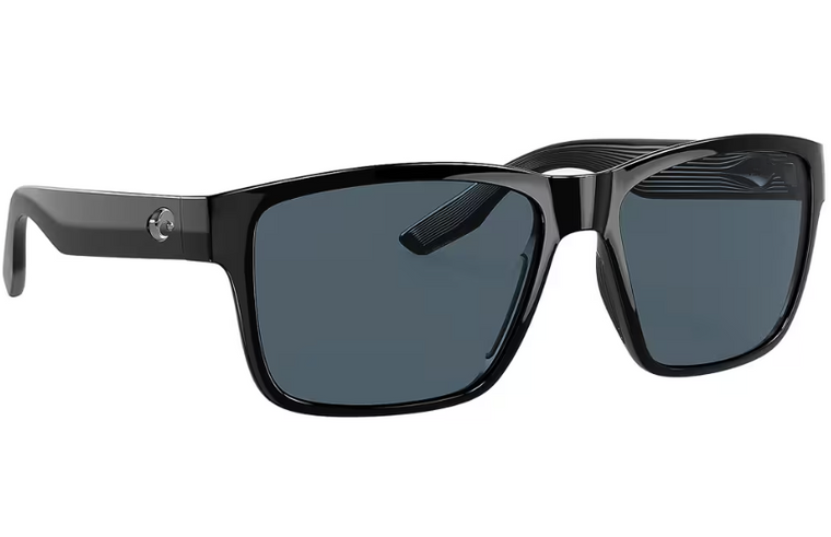 Paunch Sunglasses with Black Frames and 580P Gray Lenses by Costa Del Mar