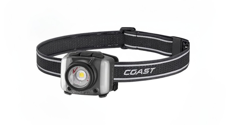 Space Black Rechargeable Voice Control Headlamp by Coast Cutlery