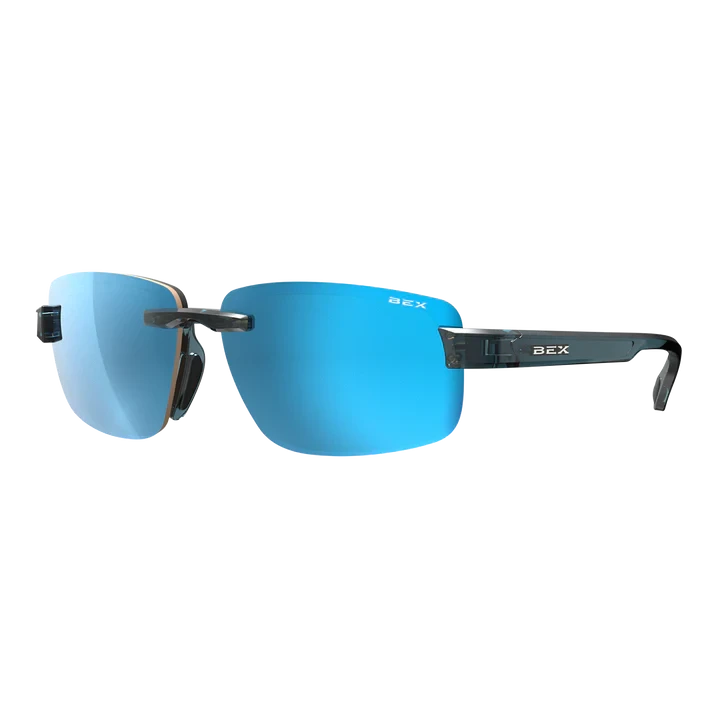 Harris Sunglasses with Clear Lake Blue Frames & Sienna Lenses by Bex