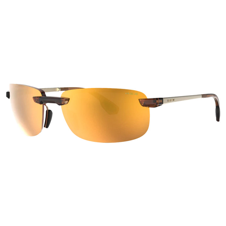 Ripley Sunglasses with Brown Frames & Gold Lenses by BEX