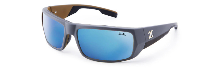Snapshot Sunglasses with Harbor Grey Frames and Horizon Blue Lenses by Zeal