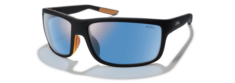 Red Cliff Sunglasses with Pitch Black Frames and Horizon Blue Lenses by Zeal
