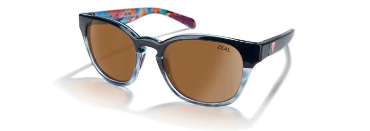 Open Hearts Windsor Sunglasses with Platform Frames and Copper Lenses by Zeal
