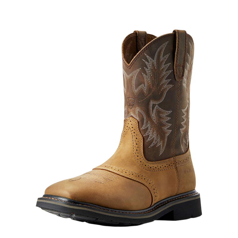 Men's Sierra Wide Square Toe Leather Boots by Ariat