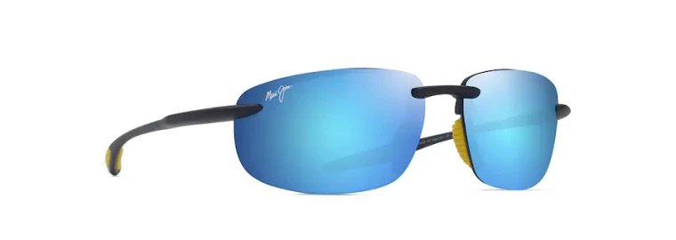 Ho'Okipa Ultra with Matte Solid Dark Blue and Yellow Frames and Blue Hawaii Lens by Maui Jim